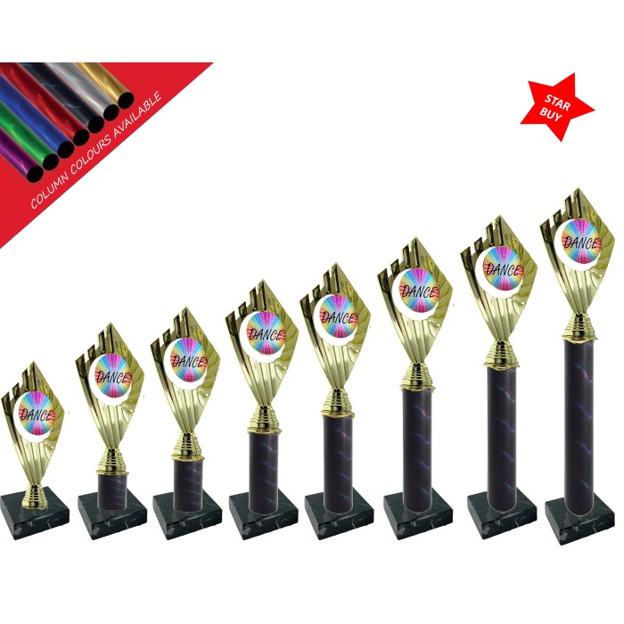 DIAMOND 210MM DANCE COLUMN TROPHY (bulk buy discounts available) 